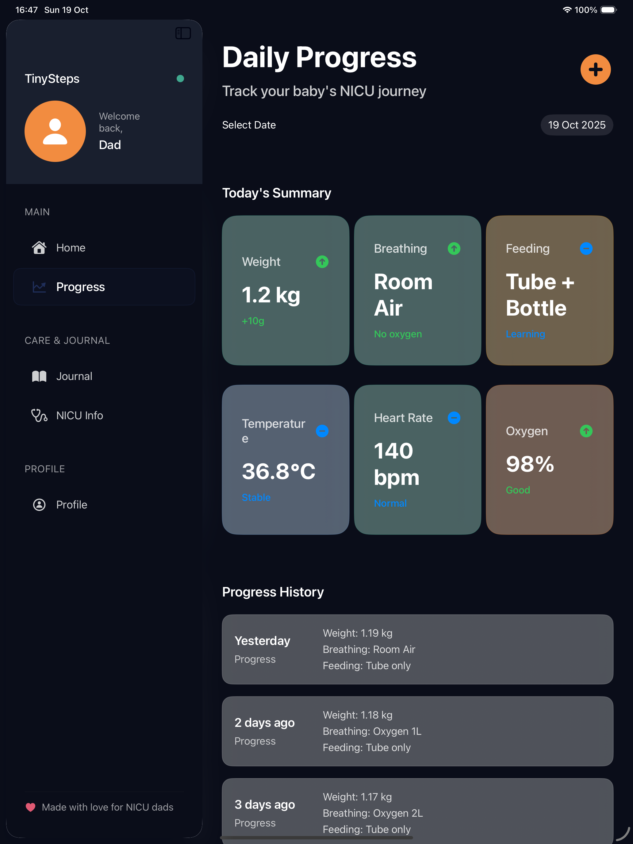 TinySteps iPad Screenshot 2